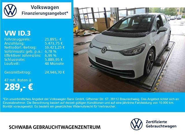 Weiß Gebraucht 2021 VW ID.3 Pro Performance Kleinwagen | 21.895 € (Guter Preis) - Bild 1/4
