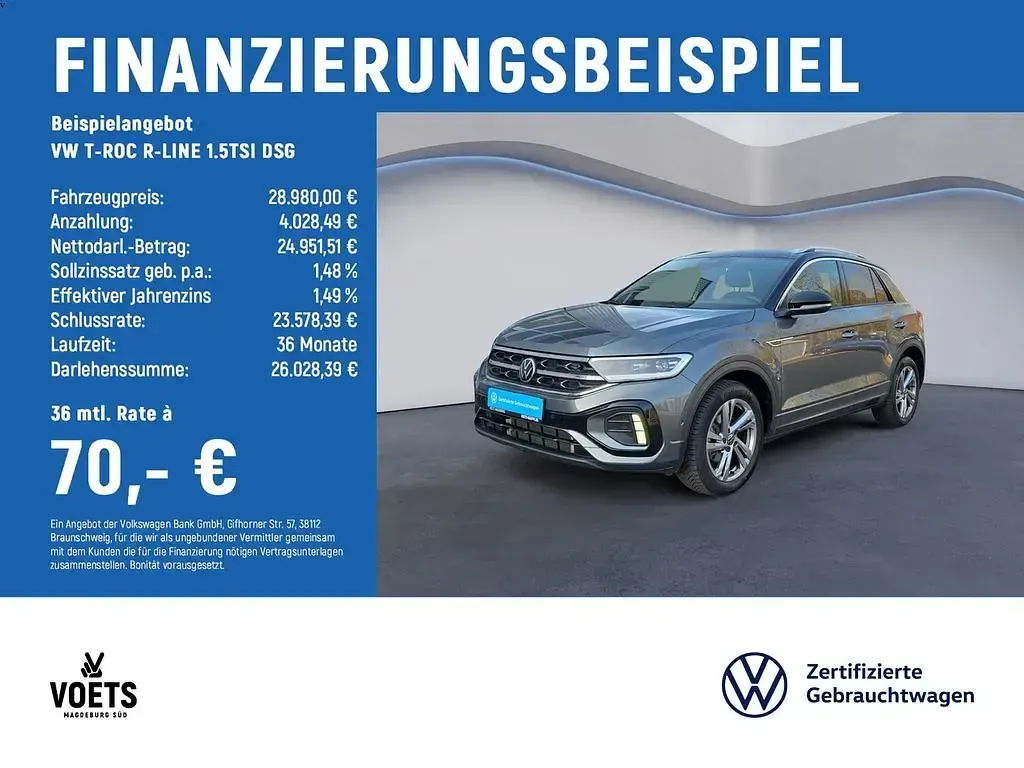 Gebraucht VW T-Roc Cabriolet R-line 150 PS (110 kW) 2025 Grau SUV