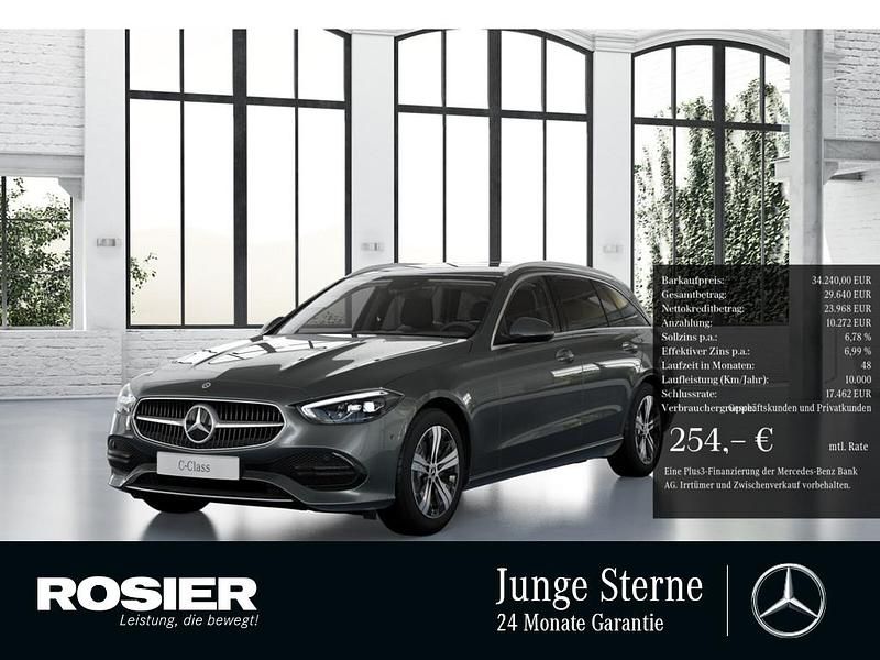Grau / selenitgrau Gebraucht 2024 Mercedes C180 Advanced Limousine | 33.890 € (Superpreis) - Bild 1/4