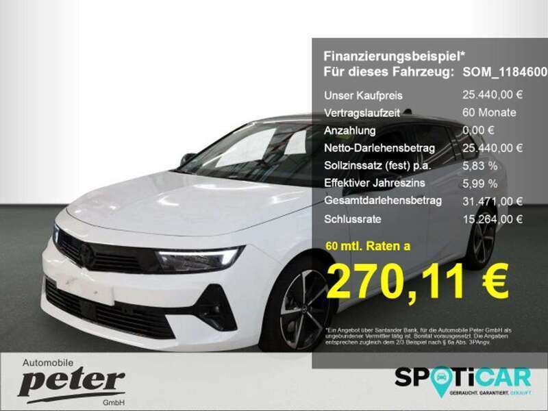 Lack weiss banquise/typ aussen Gebraucht 2023 Opel Astra GS Line Kombi | 25.440 € (Etwas zu teuer) - Bild 1/4