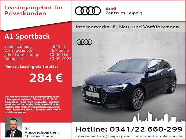 Navarrablau metallic Gebraucht 2025 Audi A1 Sportback Advanced Plus Kleinwagen | 28.490 € (Etwas zu teuer) - Bild 1/2