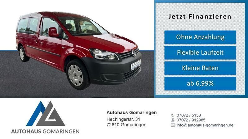Rot Gebraucht 2014 VW Caddy Maxi Van / Kleinbus | 17.999 € - Bild 1/4