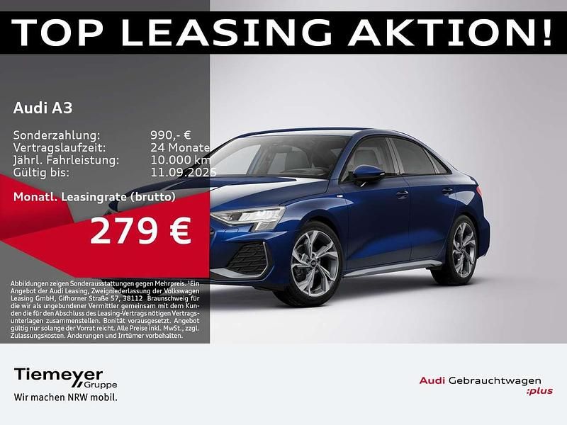 Blau Gebraucht 2025 Audi A3 S-Line Limousine | 33.950 € (Guter Preis) - Bild 1/4