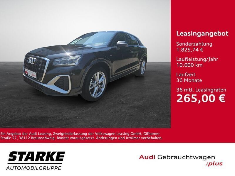 Mythosschwarz metallic Gebraucht 2024 Audi Q2 S-Line SUV | 33.740 € (Fairer Preis) - Bild 1/4
