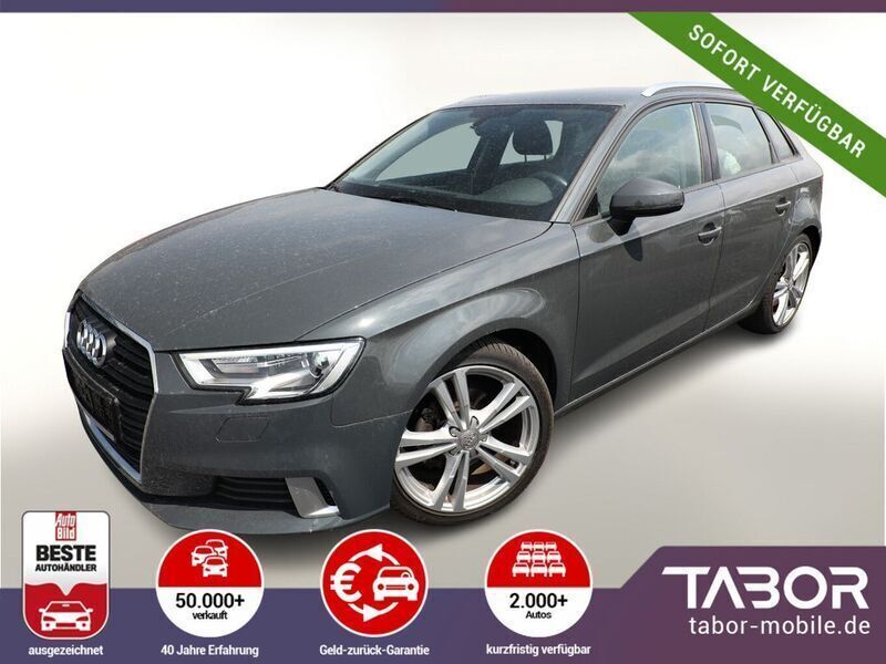 Grau Gebraucht 2018 Audi A3 Sportback Sport Limousine | 18.788 € (Fairer Preis) - Bild 1/4