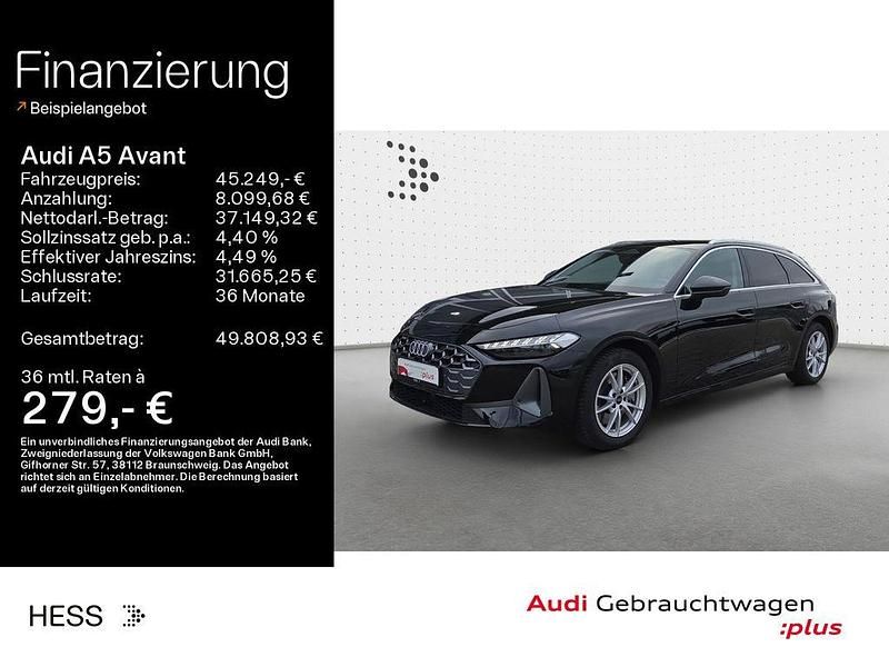 Mythosschwarz metallic Gebraucht 2025 Audi A5 Advanced Coupé | 45.249 € (Fairer Preis) - Bild 1/4