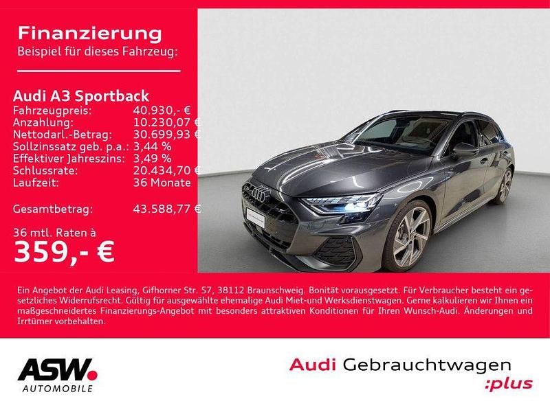 Daytonagrau perleffekt Gebraucht 2024 Audi A3 S-Line Limousine | 40.930 € (Teuer) - Bild 1/3