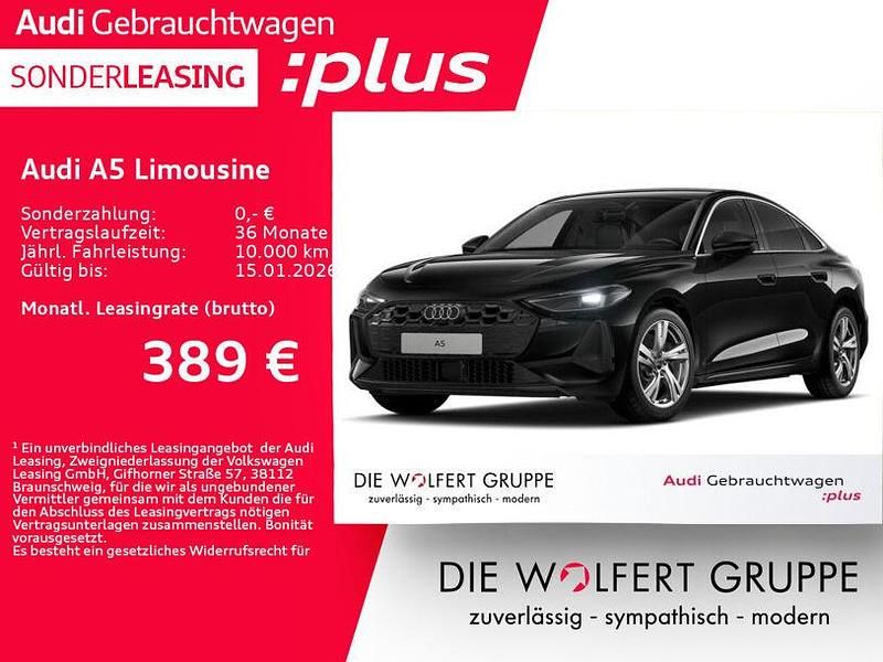 Mythosschwarz metallic Gebraucht 2025 Audi A5 Basis Coupé | 43.455 € (Superpreis) - Bild 1/4