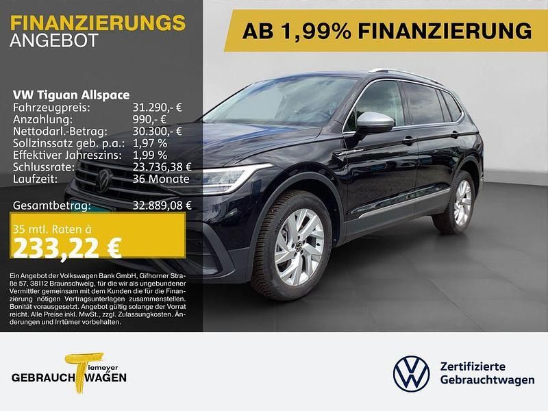 Deep black perleffekt Gebraucht 2024 VW Tiguan Allspace Life SUV | 31.290 € (Superpreis) - Bild 1/4