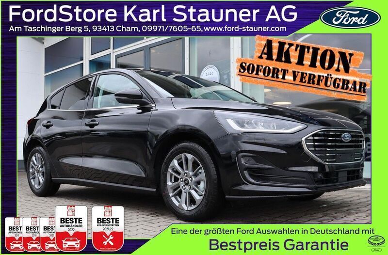 Black metallic Neu 2025 Ford Focus Titanium Limousine | 25.980 € (Superpreis) - Bild 1/4