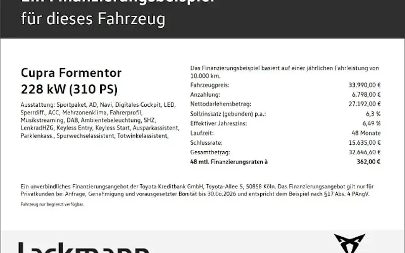Gebraucht Cupra Formentor VZ 310 PS (228 kW) 2024 Weiß SUV