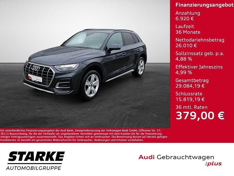 Manhattangrau metallic Gebraucht 2021 Audi Q5 Advanced SUV | 32.930 € (Teuer) - Bild 1/4