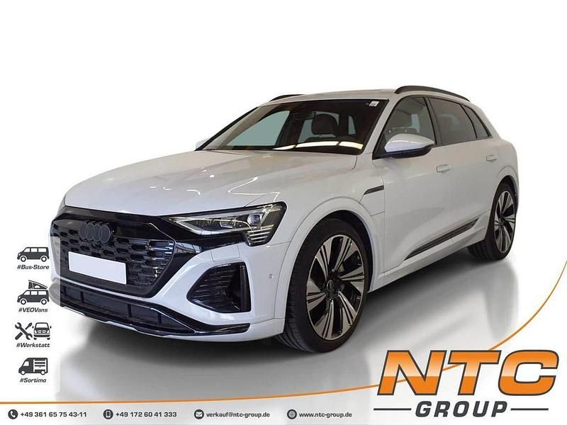 Weiß Gebraucht 2023 Audi Q8 e-tron S-Line SUV | 48.890 € (Teuer) - Bild 1/4