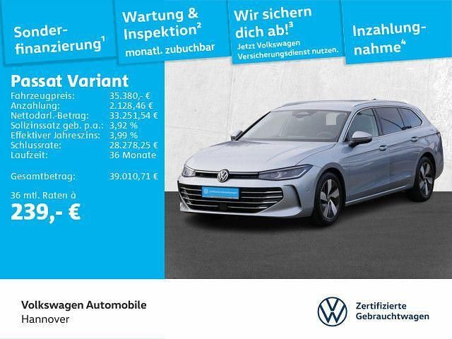 Oyster silver metallic Gebraucht 2025 VW Passat Elegance Kombi | 35.380 € (Superpreis) - Bild 1/3