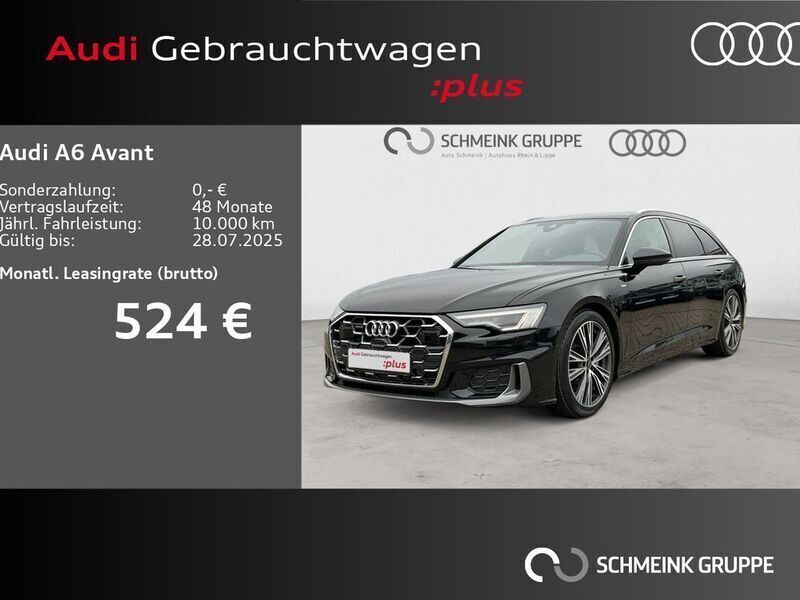 Mythosschwarz metallic Gebraucht 2024 Audi A6 S-Line Kombi | 55.550 € - Bild 1/4