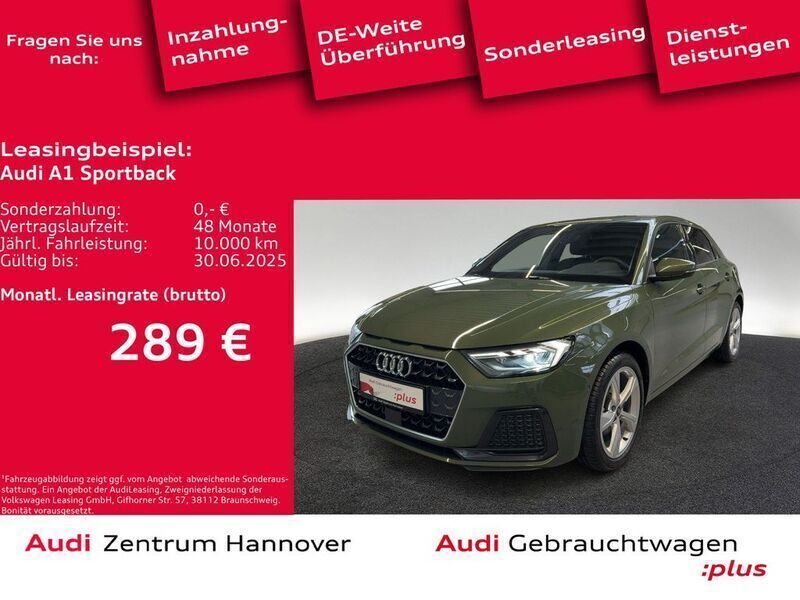 Distriktgrün metallic Gebraucht 2024 Audi A1 Sportback Advanced Plus Kleinwagen | 31.950 € (Etwas zu teuer) - Bild 1/4