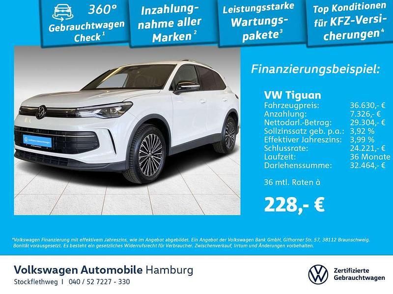 0r oryxweiß perlmutteffekt Gebraucht 2024 VW Tiguan Goal SUV | 36.630 € (Fairer Preis) - Bild 1/3