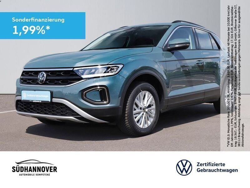 Blau Gebraucht 2024 VW T-Roc Life SUV | 27.389 € (Guter Preis) - Bild 1/4