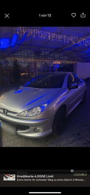 Silber Gebraucht 2004 Peugeot 206 CC Cabrio | 1.600 € (Fairer Preis) - Bild 1/4