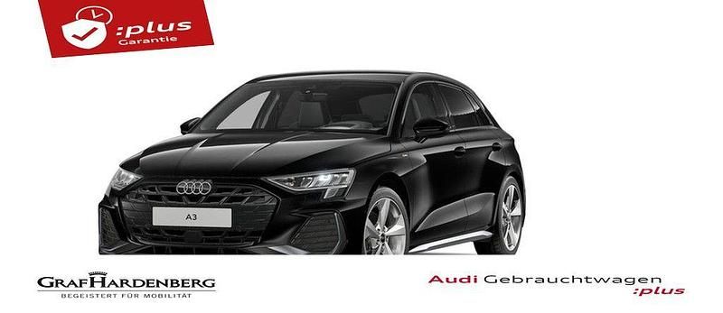 Schwarz Gebraucht 2024 Audi A3 Sportback S-Line Limousine | 34.930 € (Superpreis) - Bild 1/3
