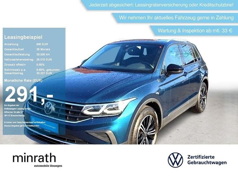 Blau Gebraucht 2021 VW Tiguan Life SUV | 26.000 € (Guter Preis) - Bild 1/4