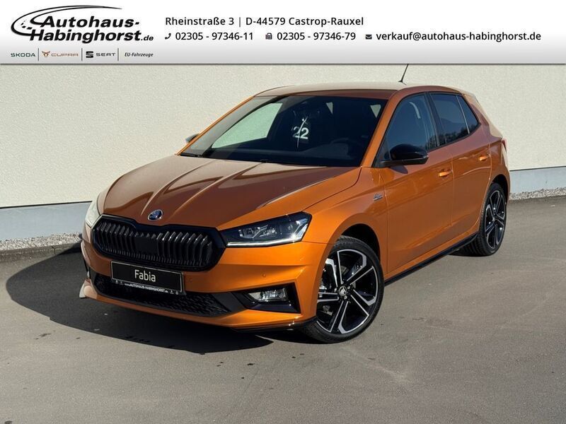 Brillantsilber metallic / dac Gebraucht 2023 Skoda Fabia Monte Carlo Kleinwagen | 28.790 € (Teuer) - Bild 1/3