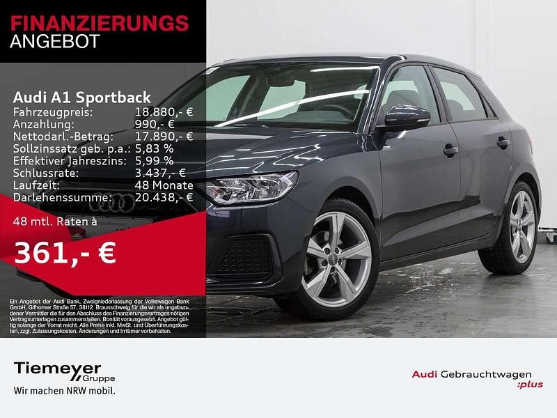 Manhattangrau metallic Gebraucht 2020 Audi A1 Advanced Kleinwagen | 18.230 € (Superpreis) - Bild 1/4