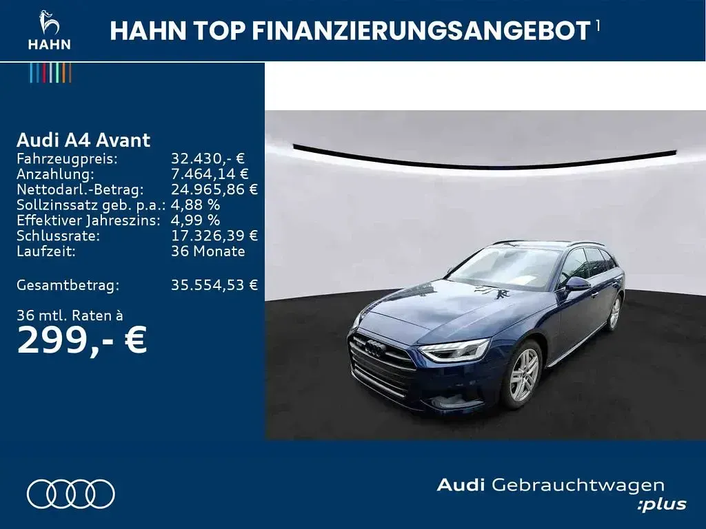 Second-hand Audi A4 Advanced 265 CP (194 kW) 2022 Albastru Break