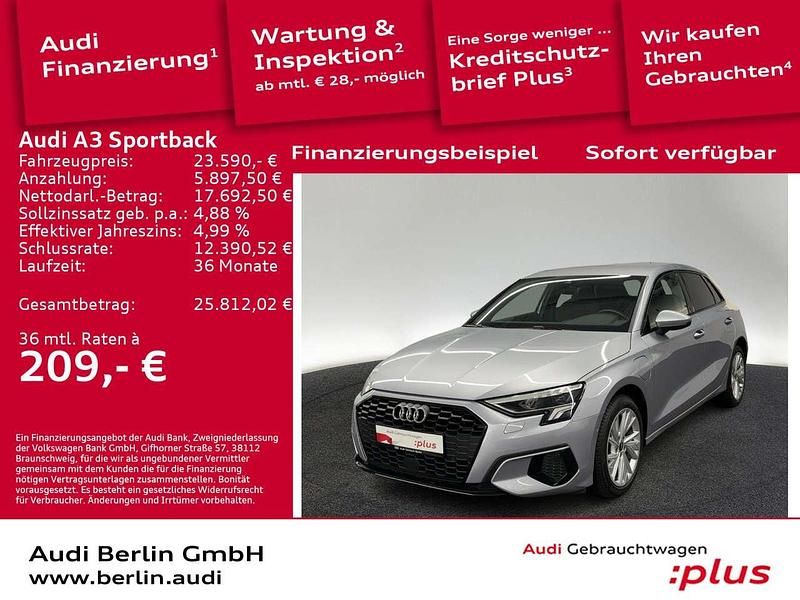 Florettsilber metallic Gebraucht 2021 Audi A3 e-tron Advanced Kleinwagen | 23.590 € (Fairer Preis) - Bild 1/3