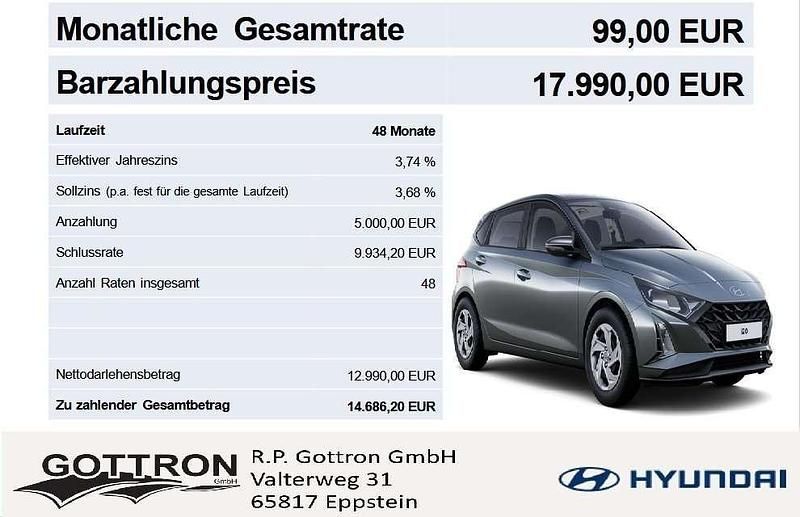 Grau Neu 2025 Hyundai i20 Select Limousine | 17.990 € (Fairer Preis) - Bild 1/4