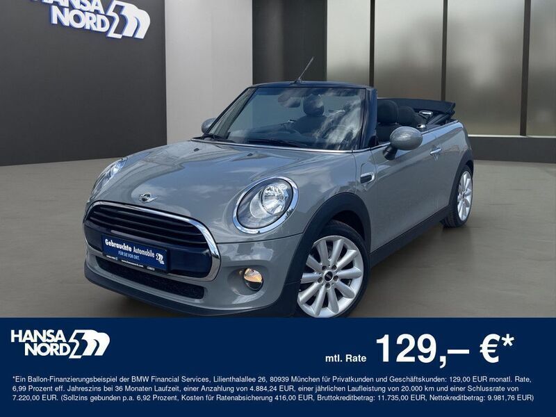 Grau / moonwalk grey (metallic) Gebraucht 2017 Mini Cooper Cabriolet Pepper Cabrio | 14.450 € (Fairer Preis) - Bild 1/4