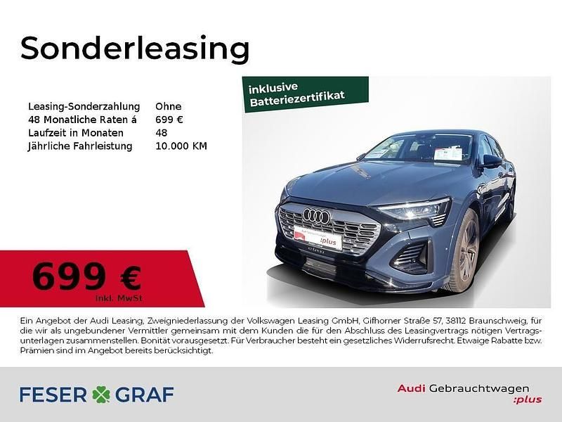 Plasmablau metallic Gebraucht 2023 Audi Q8 e-tron S-Line SUV | 54.840 € (Superpreis) - Bild 1/4