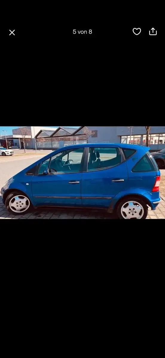 Gebraucht Mercedes A160 110 PS (80 kW) 2000 Blau Limousine