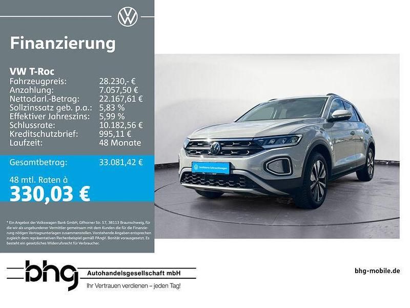 Grau Gebraucht 2024 VW T-Roc Life SUV | 28.230 € (Teuer) - Bild 1/4