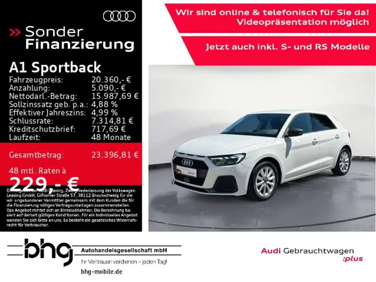 Gebraucht Audi A1 Advanced 110 PS (80 kW) 2024 Cortinaweiß SUV