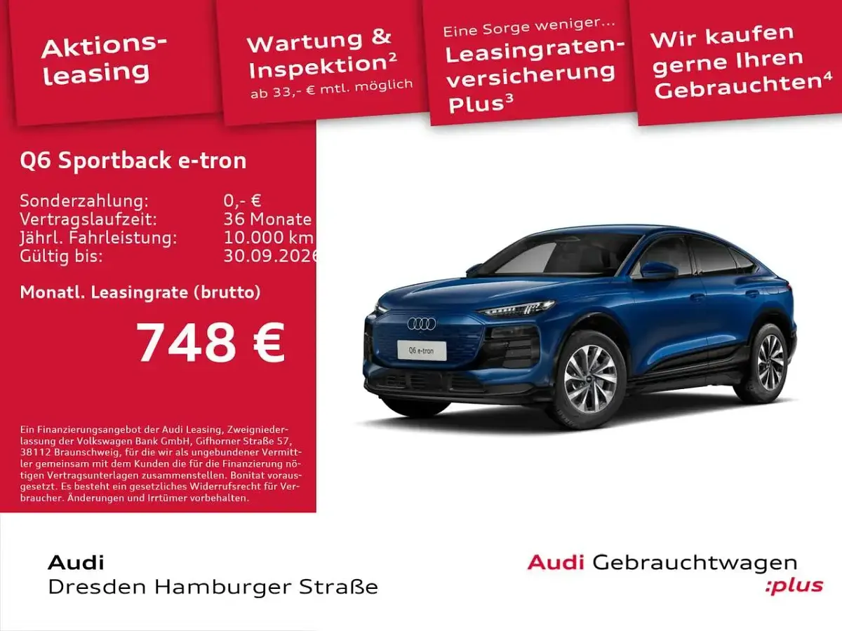 Gebraucht Audi Q6 e-tron 284 kW (387 PS) 2025 Ascariblau metallic SUV