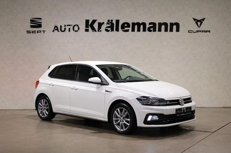 Pure white Gebraucht 2019 VW Polo R-line Limousine | 10.990 € (Superpreis) - Bild 1/4