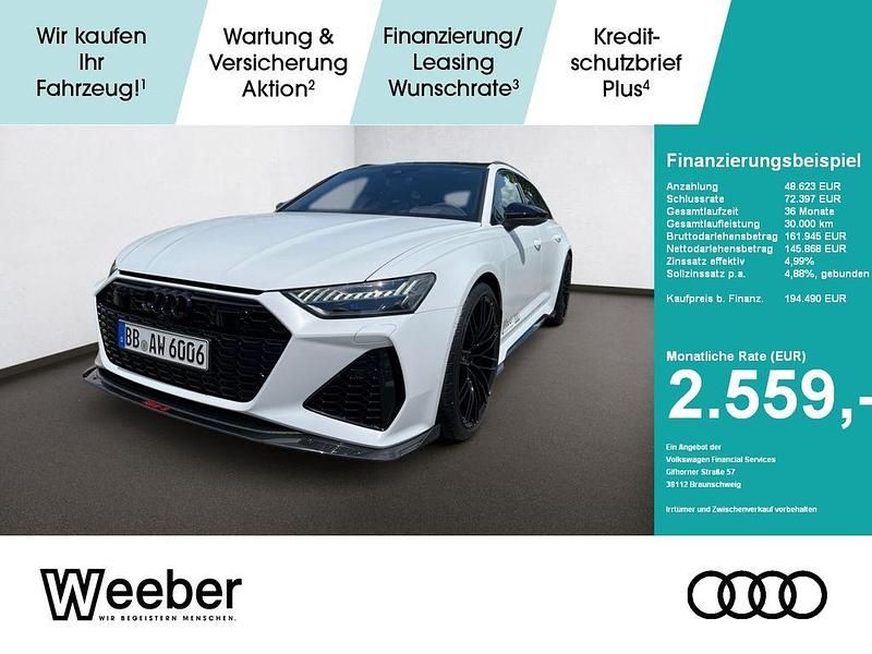 Gletscherweiss matteffektlackier Gebraucht 2024 Audi RS6 Ambiente Kombi | 194.490 € - Bild 1/4