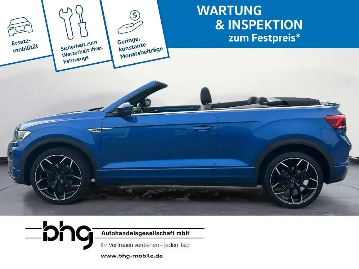 Gebraucht VW T-Roc R-line 150 PS (110 kW) 2021 Ravennablau metallic/schwarz SUV