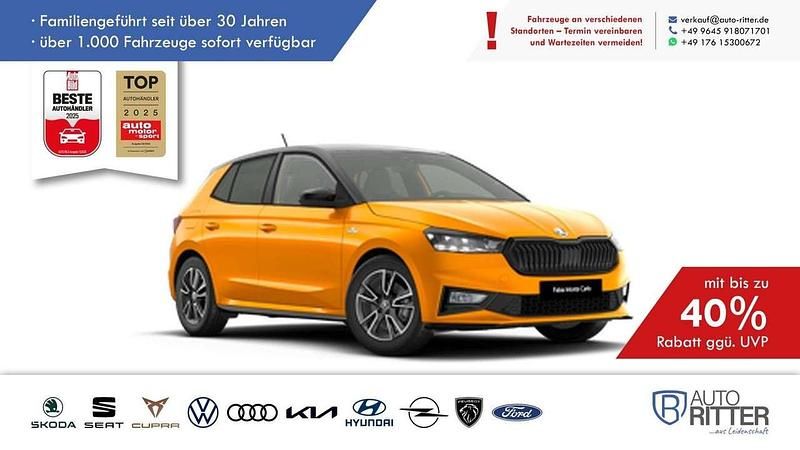 Phoenixorange metalli.../oran Neu 2025 Skoda Fabia Monte Carlo Limousine | 24.590 € (Fairer Preis) - Bild 1/3