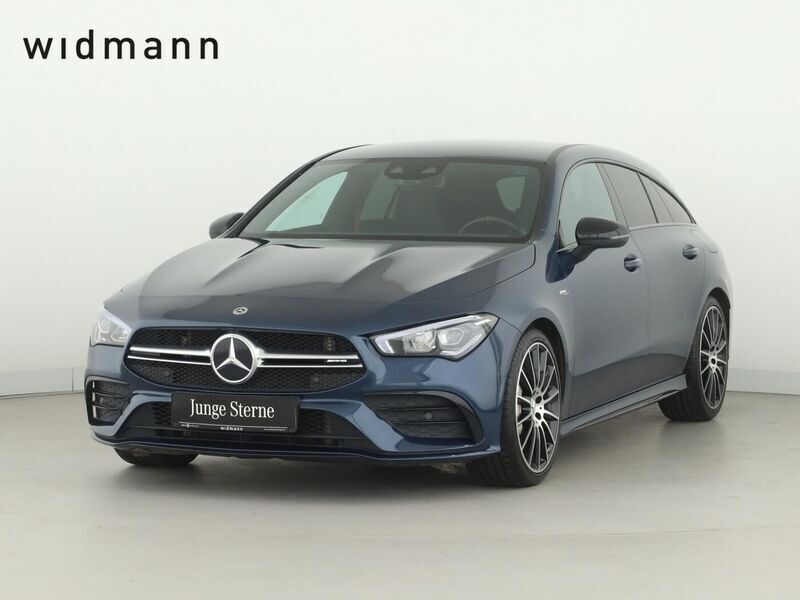 Denimblau metallic Gebraucht 2022 Mercedes CLA35 AMG AMG Coupé | 39.850 € (Guter Preis) - Bild 1/4