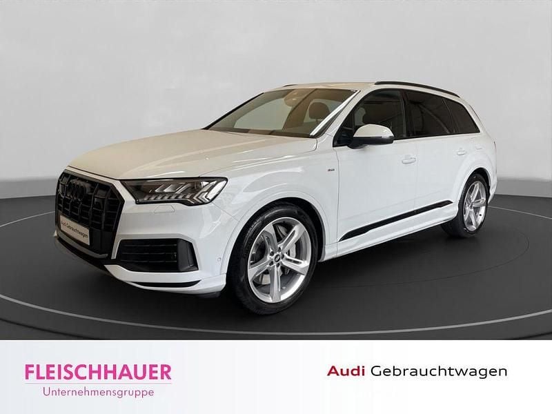 Weiss Gebraucht 2021 Audi Q7 S-Line SUV | 51.890 € (Superpreis) - Bild 1/4