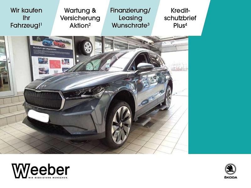 Quarzgrau (metallic) Gebraucht 2021 Skoda Enyaq iV Suite SUV | 28.990 € (Superpreis) - Bild 1/4