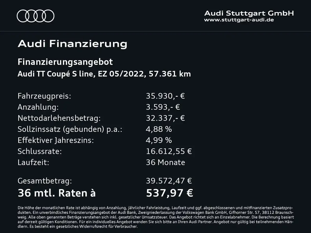 Gebraucht Audi TT S-Line 197 PS (144 kW) 2022 Tangorot metallic Coupé