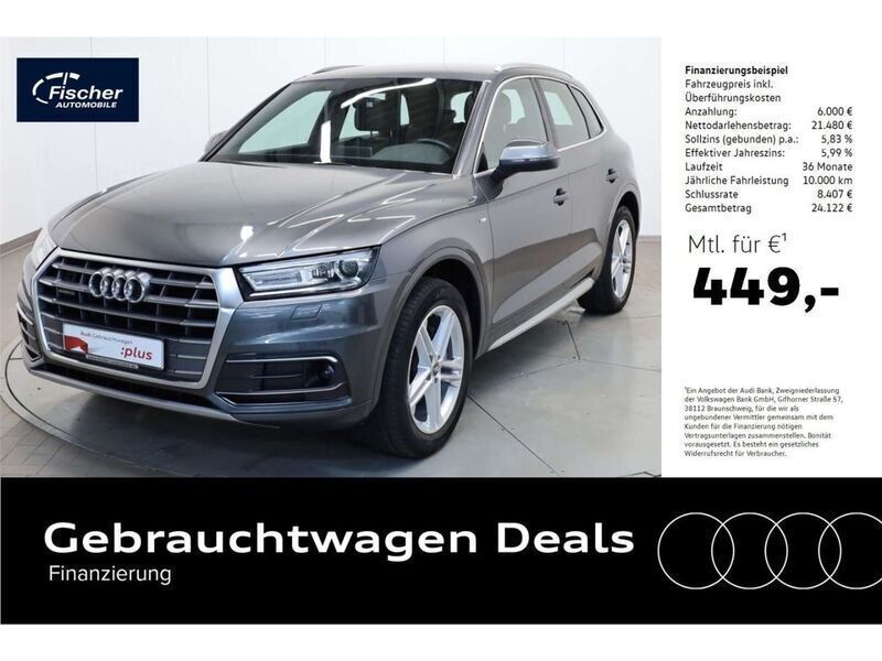 Grau Gebraucht 2017 Audi Q5 S-Line SUV | 28.480 € (Fairer Preis) - Bild 1/4