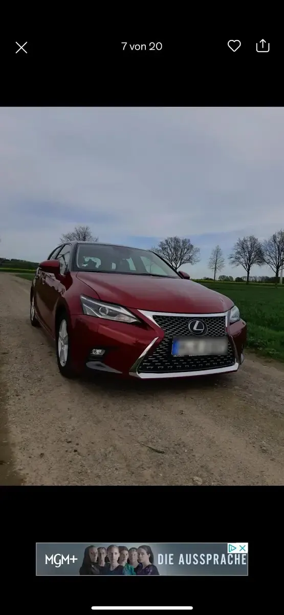 Second-hand Lexus CT200h 126 CP (92 kW) 2018 Roșu Berlinǎ