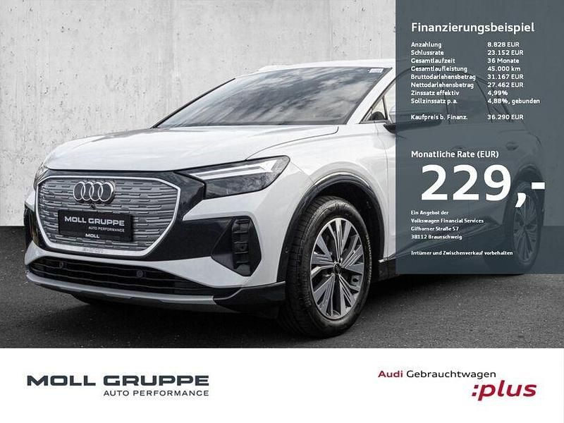 Gletscherweiß metallic Gebraucht 2023 Audi Q4 e-tron Comfort SUV | 36.290 € - Bild 1/4