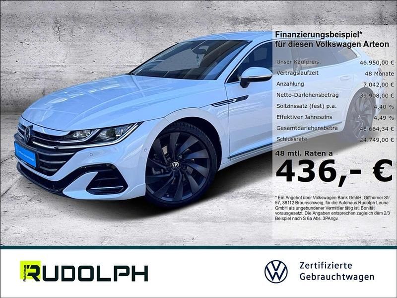 Weiss Gebraucht 2024 VW Arteon R-line Coupé | 46.950 € (Teuer) - Bild 1/4