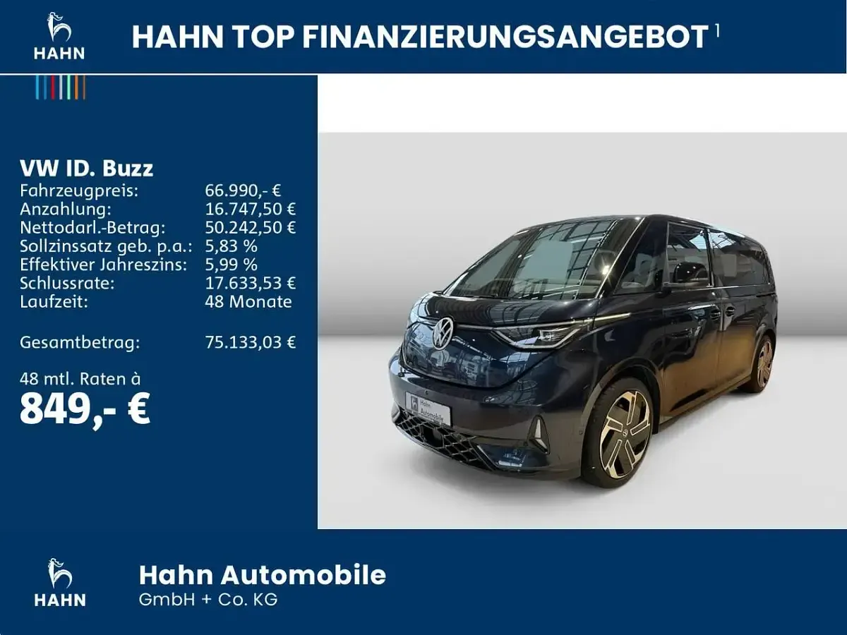 Gebraucht VW ID. Buzz GTX 250 kW (340 PS) 2025 Starlight blue metallic Van / Kleinbus