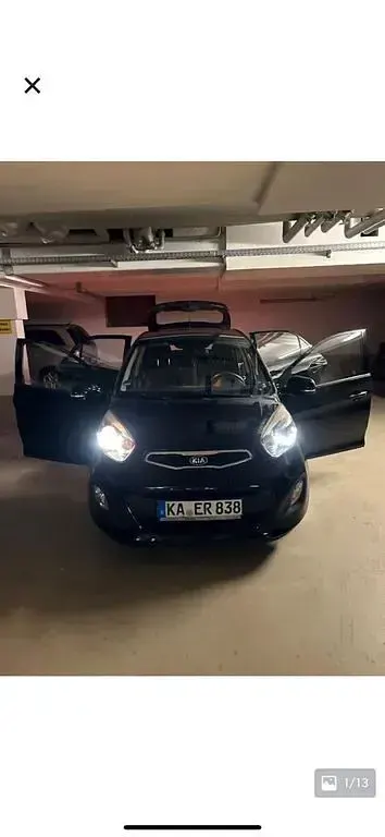 Gebraucht Kia Picanto Edition 7 69 PS (50 kW) 2013 Schwarz Kleinwagen